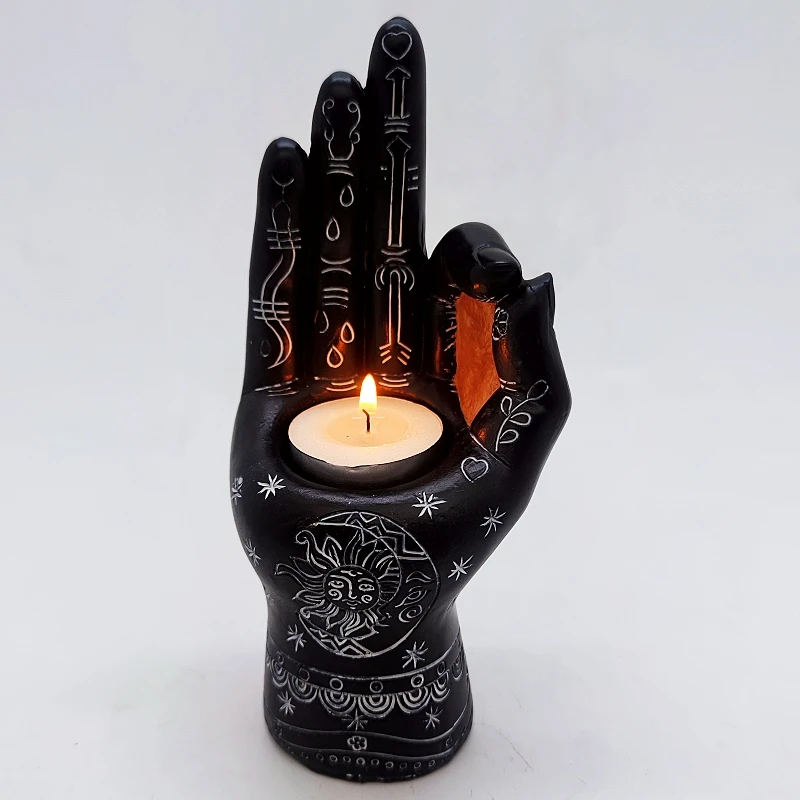 

Silicone mold black retro religious bergamot candle holder DIY concrete resin gypsum mold production mold decoration tools