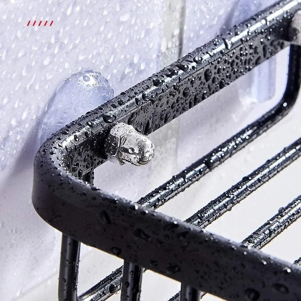 Soap Holder Dish Storage RackGold Soap Dish for Shower Creative Hanging Drain Rack,Self Adhesive Soap Dish Holder