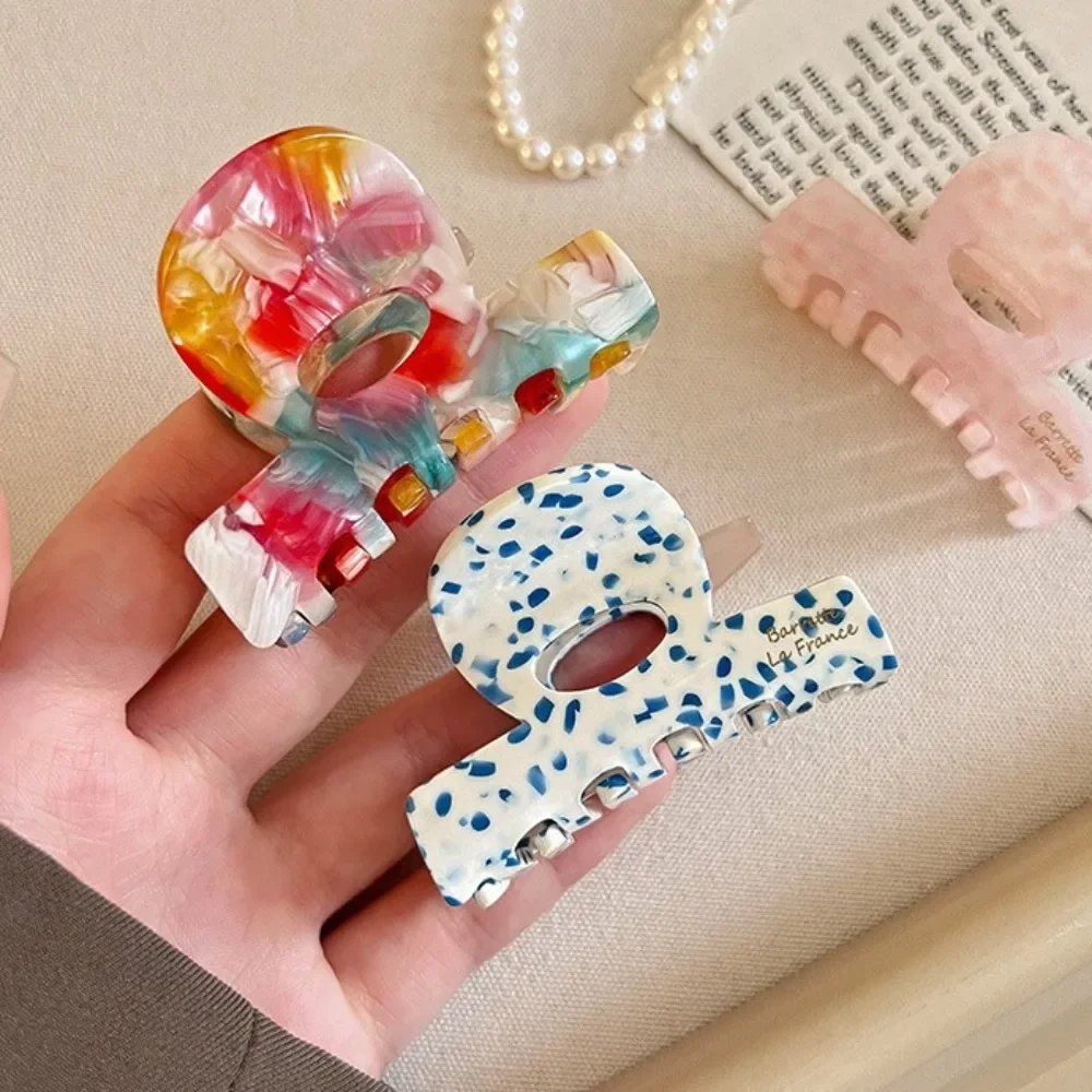 

YHJ 6cm Vintage Acetate Claw Clip for Women Girls Classic Sweet Hair Claw High Grade Crab Hair Clip Hairpin Hair Accessories