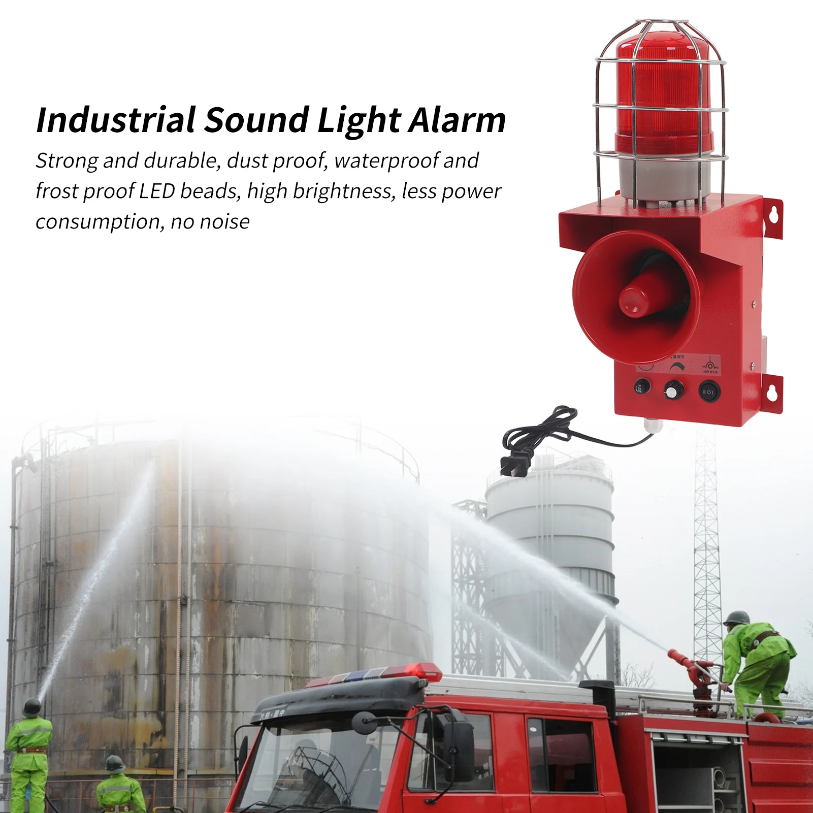 

120DB Industrial Sound Light Alarm IP65 Security Siren Horn Alarm for Outdoor Marine