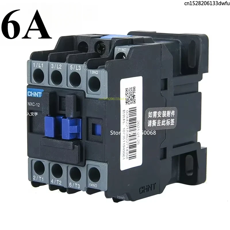 CHINT NXC-06 6A LC1D LC1 AC Contactor NO NC 3-Phase DIN Rail Mount Electric Power Contactor AC 220V 380V