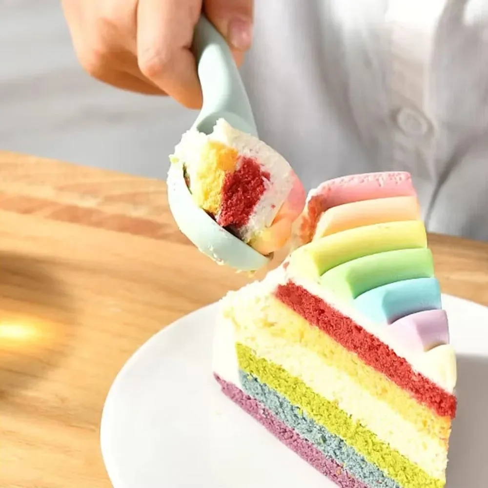 4 szt. łyżka silikonowa do gotowania w kuchni zintegrowana łyżka do mieszania żywności restauracje hotele sztućce zastawa stołowa akcesoria kuchenne — zdjęcie 3