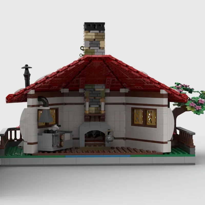 City Street View Modello Moc Mattoni da costruzione Modello di casa dei funghi Tecnologia Blocchi Regali Natale Costruzioni Giocattoli Assemblaggio fai-da-te