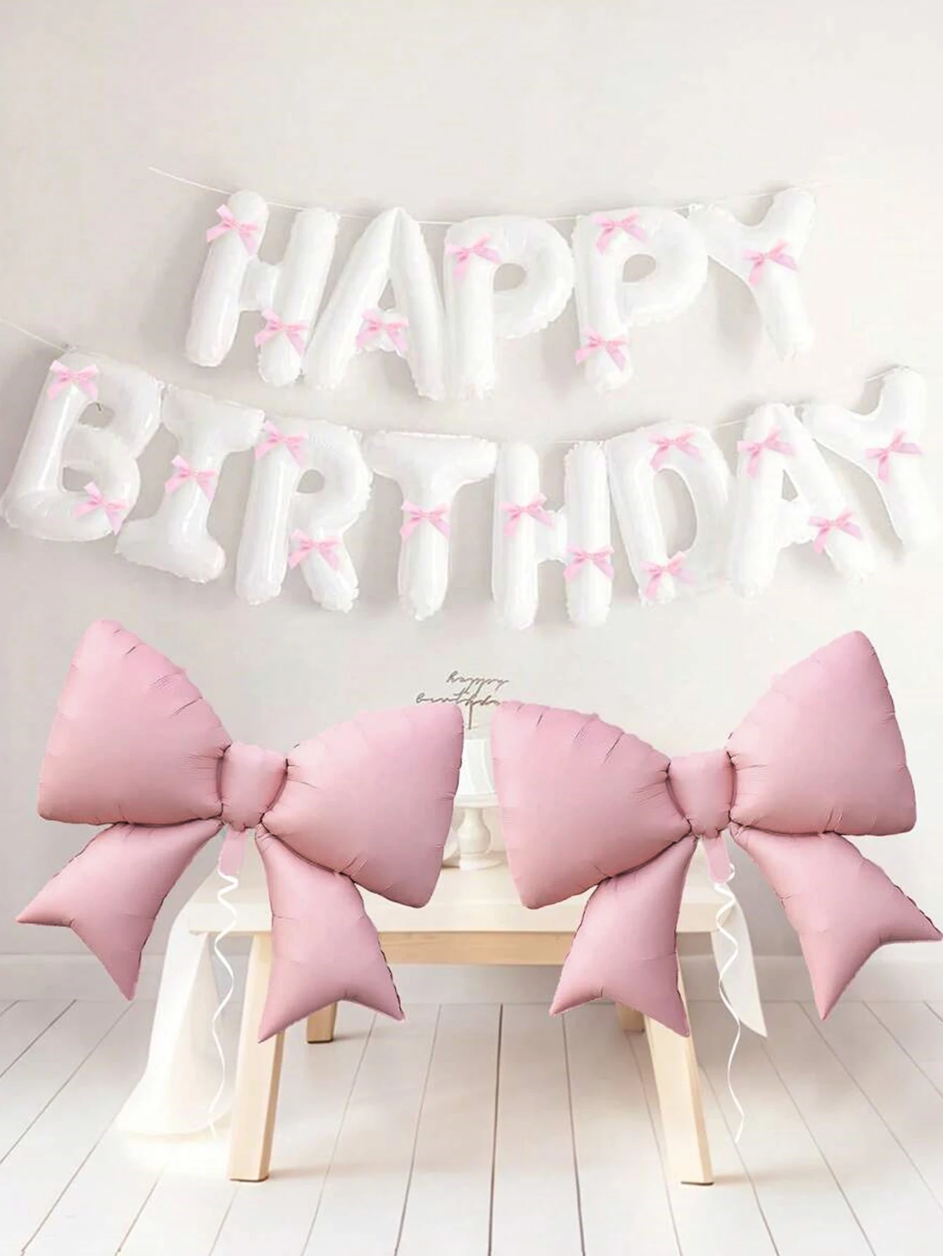 35/37 قطعة مجموعة بالونات عيد ميلاد سعيد باللونين الأبيض والوردي، لعيد الحب، دعائم الصور، دش الزفاف، حفلة العازبة #2