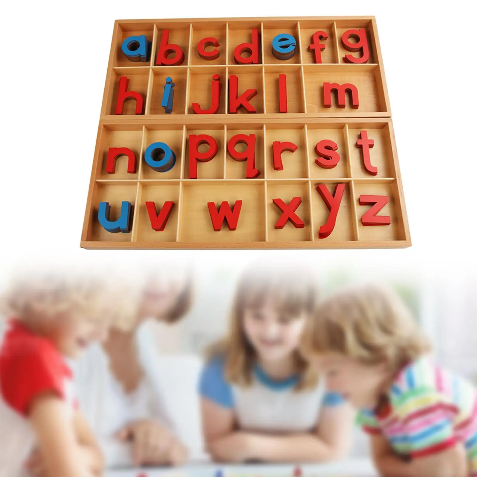 Movable Alphabet with Box Alphabet Language Objects for Reading Vowels