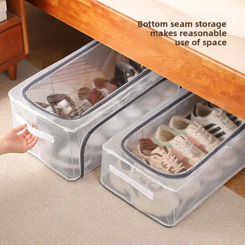 Household Multifunctional Installation-free Shoe Storage Box Factory Foldable Shoe Rack Thickened Dustproof Transparent Shoe
