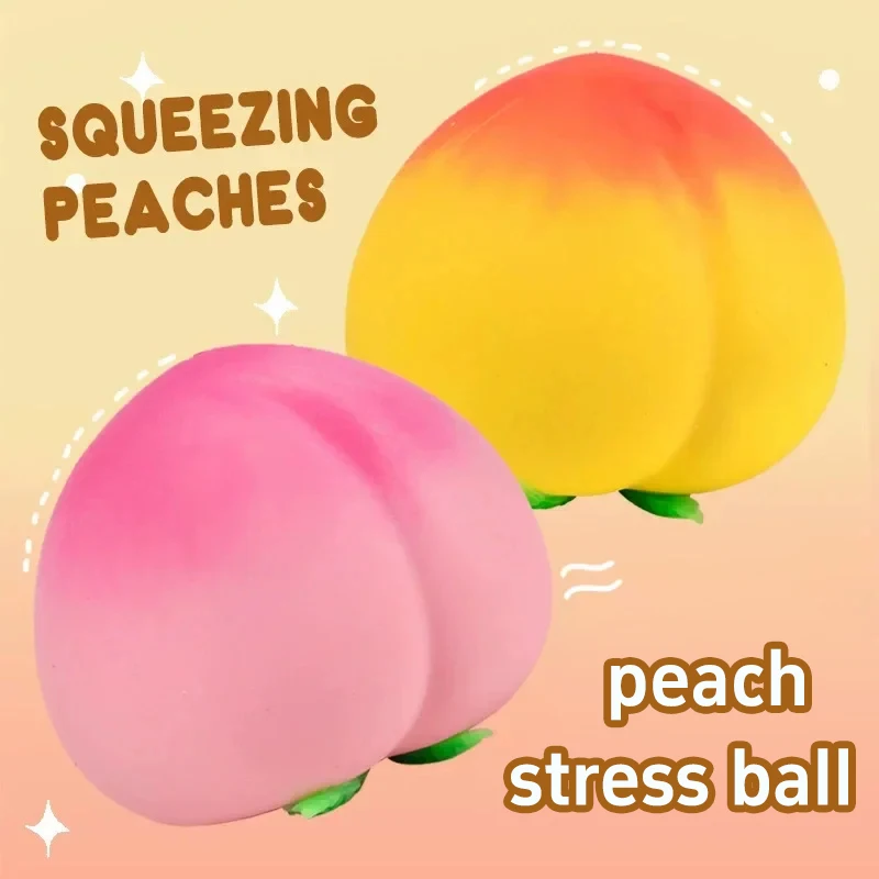 Peach Puree Decompression Ball Slowly Rebounds Decompression Toy For Adults And Children Fidget Sensory Toy Home Decoration