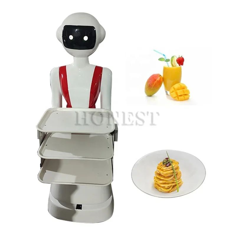 Fabrik-Direktverkauf Humanoider Roboter mit Tablett / Roboterkellner für Restaurant / Humanoider Roboter