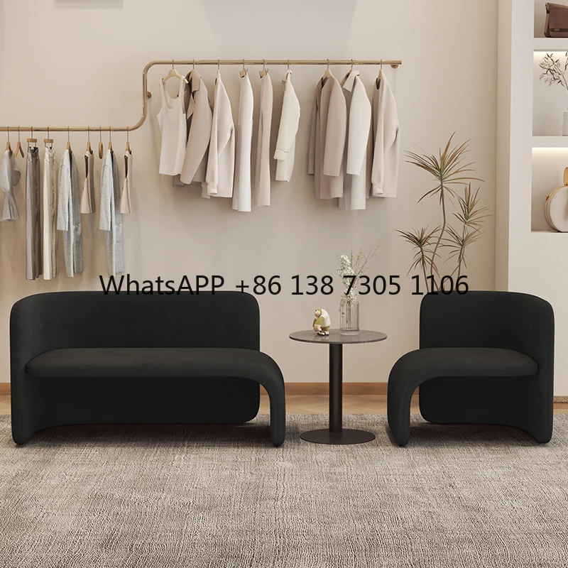 

Nordic art creative leisure chair special-shaped fabric small sofa simple modern clothing store sofa chair