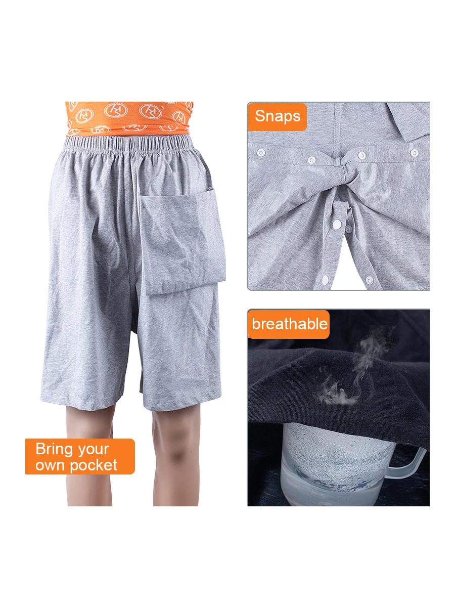 1pcs Adult Diaper and 1pcs Snap On Care Pants Set Waterproof Leak-Proof Diaper Skirt Breathable For Adult Care