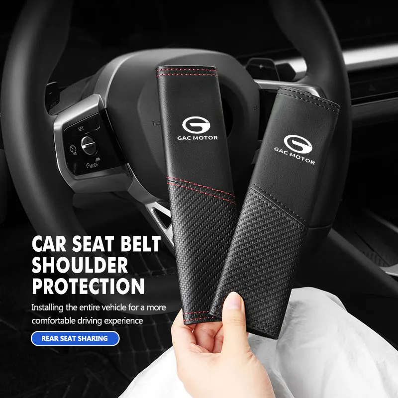 Car Safety Belt Adjustable Shoulder Strap Protector Pad For GAC MOTOR GS3 GS4 GS5 GS8 GA4 GA6 GA8 GE3 2016-2020 Aion S