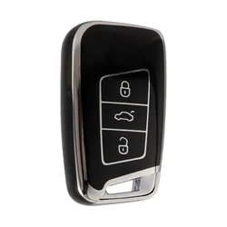 Smart Key TPU Car Key Case Cover for Volkswagen VW Taos 2022 Magotan Passat B8 for Skoda Superb A7 Skoda Kodiaq Seat Ateca 2021