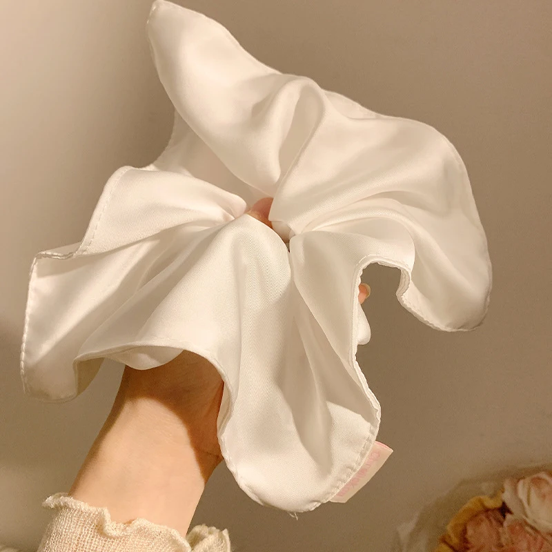 

1pc Elegant Large Square Scarf Hair Circle For Women Girls Elastic Satin HairBands Hair Ties Fashion Headband Hair Accessories