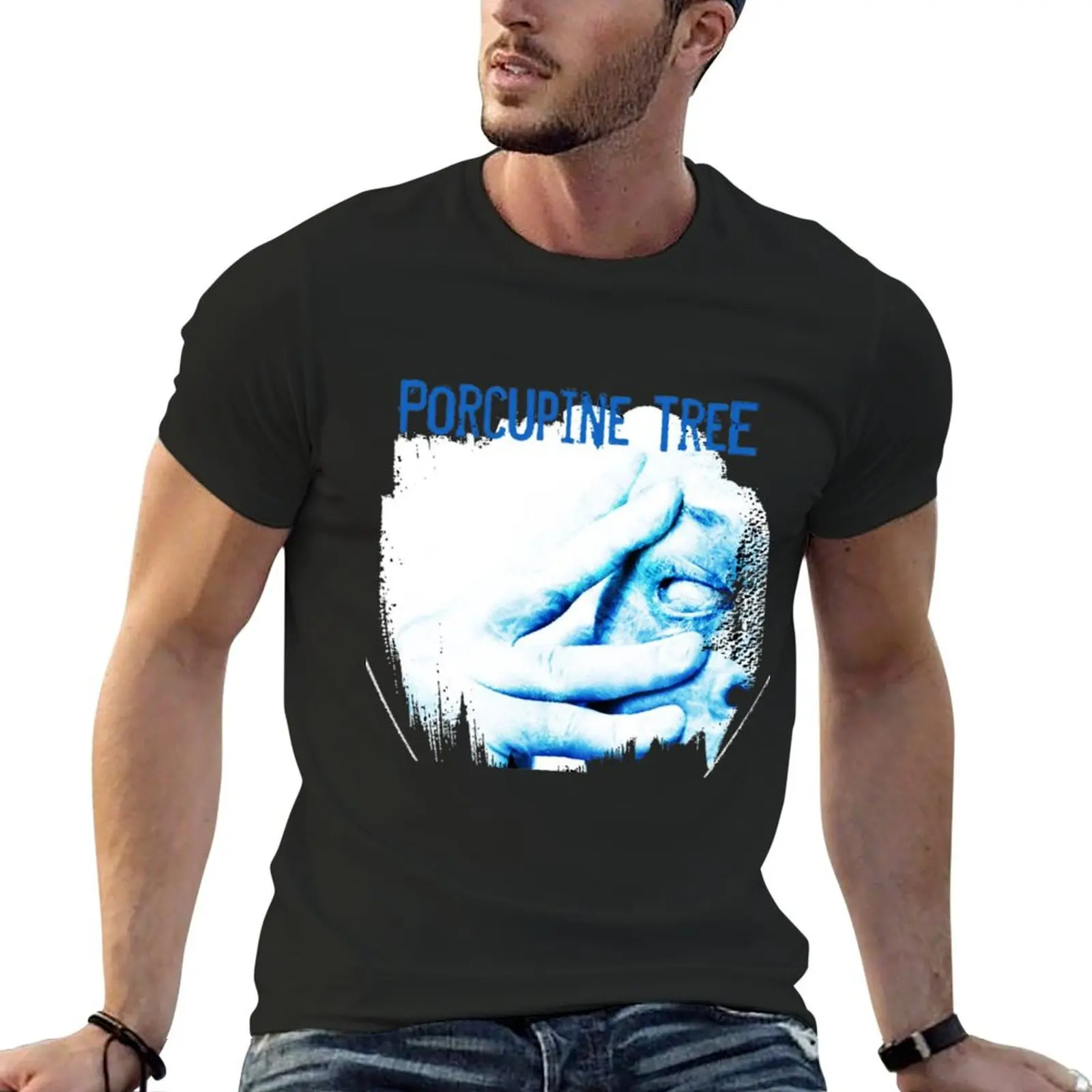 Настоящая группа футболок musicrock Porcupine Tree, быстросохнущая винтажная аниме рубашка, футболки, Мужская Дизайнерская одежда