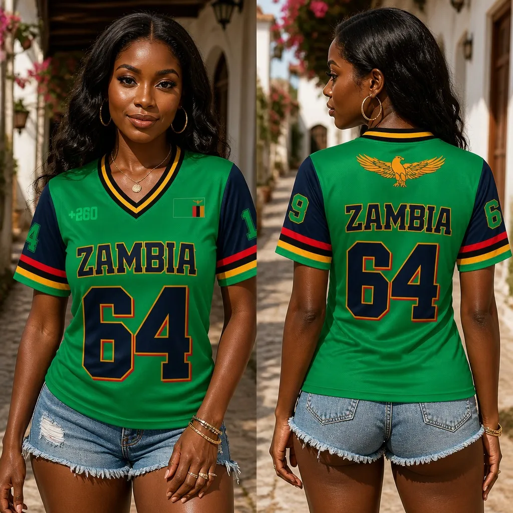 Summer New Arrival Senegal Personalized Print V-Neck Short Sleeve T-Shirt for Women, Fashionable Retro Street Style