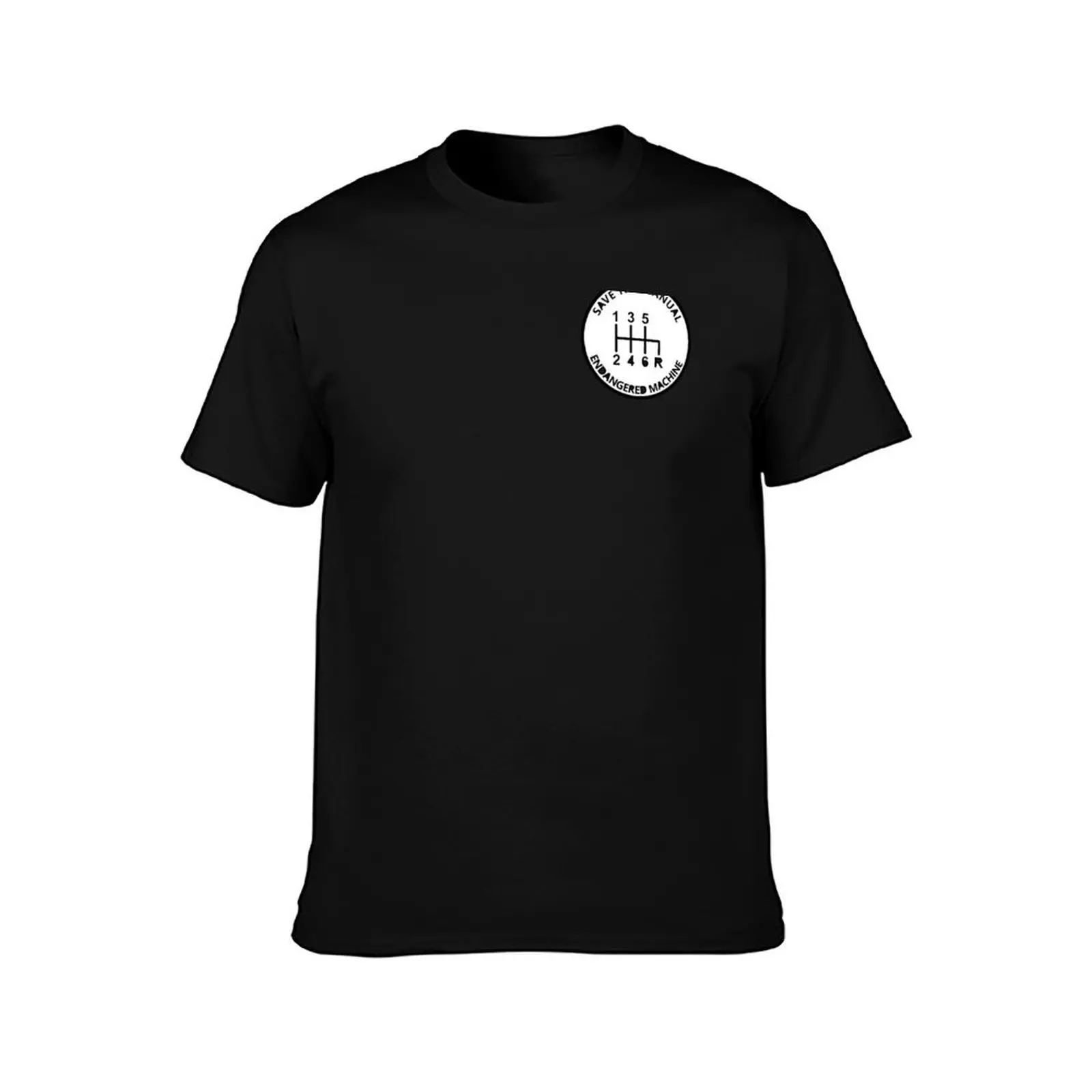 Save The Manual - Endangered Machine T-Shirt Non-Shrink Basic Cotton T-Shirt