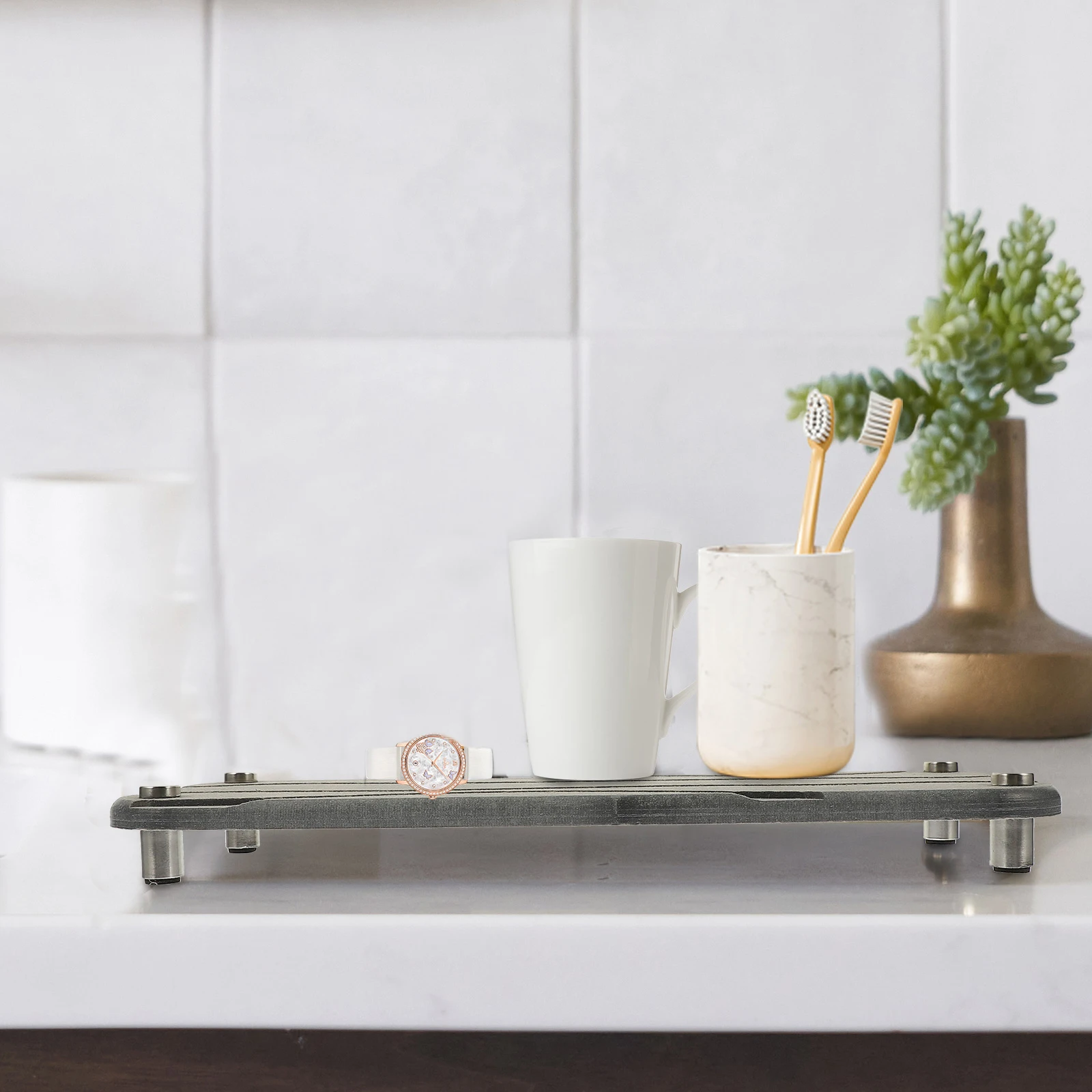 

Cup Pad Nonslip Absorbent Coaster For Absorbent Soap Dish Pad Bathroom Sink Organizer Quick Dry Countertop Mat