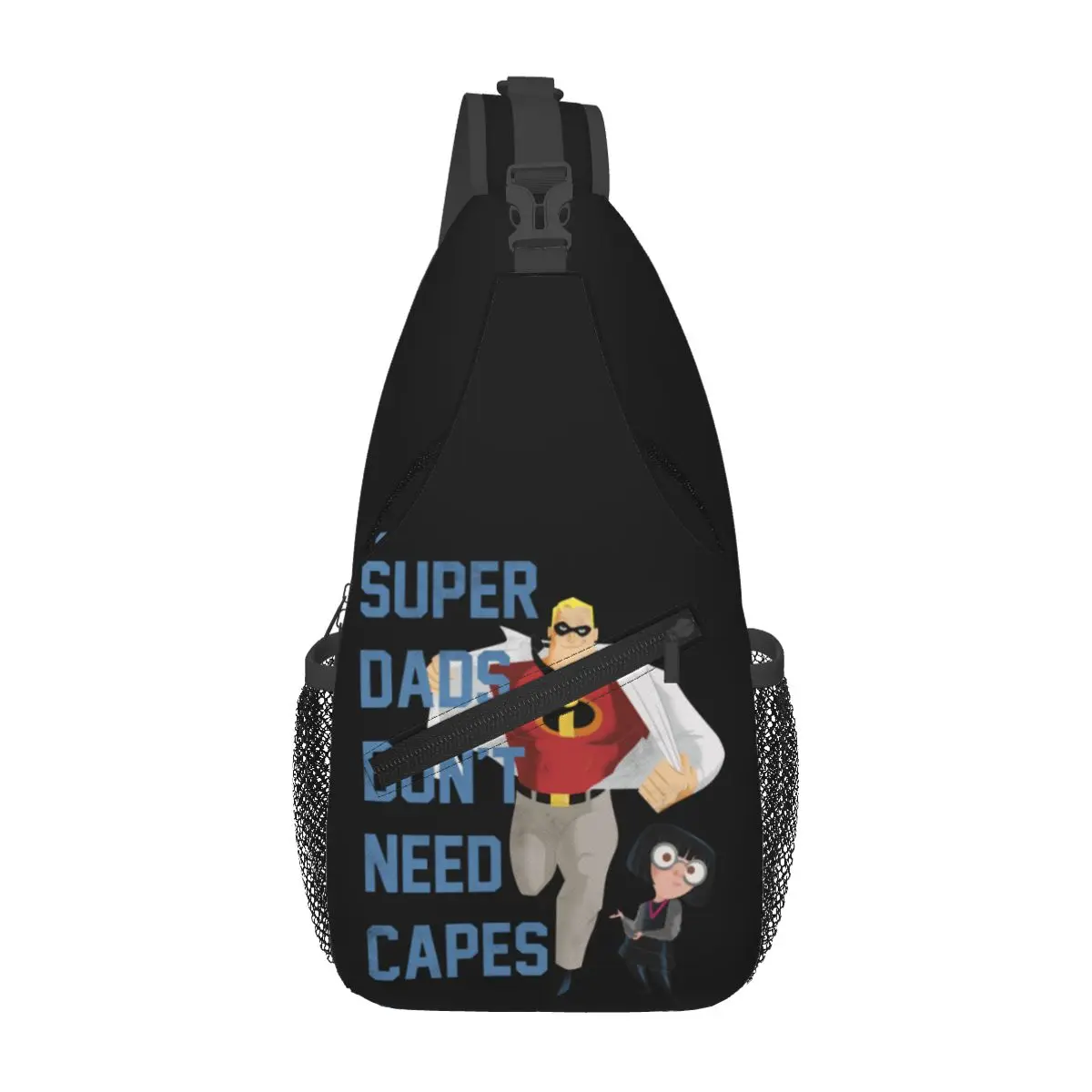 Custom The Incredibles Anime Mr Incredible Sling Crossbody Backpack Waterproof For Traveling Daypack Print Shoulder Backpack