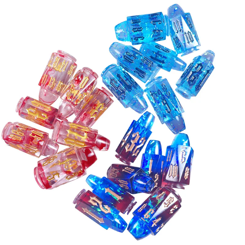 

7Pcs Bullet DND Dice Set Resin Polyhedron for COC RGP Role Playing Game Players Funny Family Pub Club Table Games Accessories