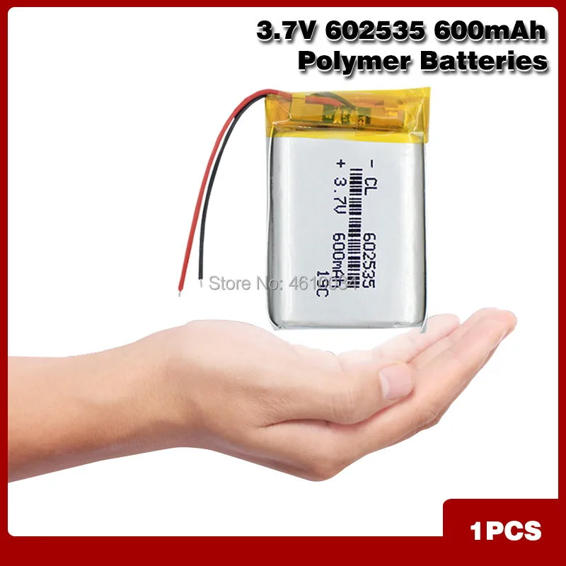 توريد بطارية ليثيوم بطارية ليثيوم بوليمر قابلة للشحن 602535 600 mah 3.7 V ل MP3 MP4 MP5 GPS PSP منتصف سماعة رأس بخاصية البلوتوث