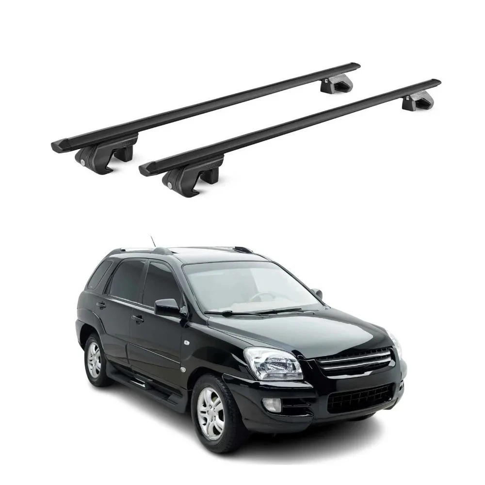 

Поперечины для багажника на крышу Kia Sportage 2005-2010, алюминиевые, черные, 2 шт., для перевозки багажа