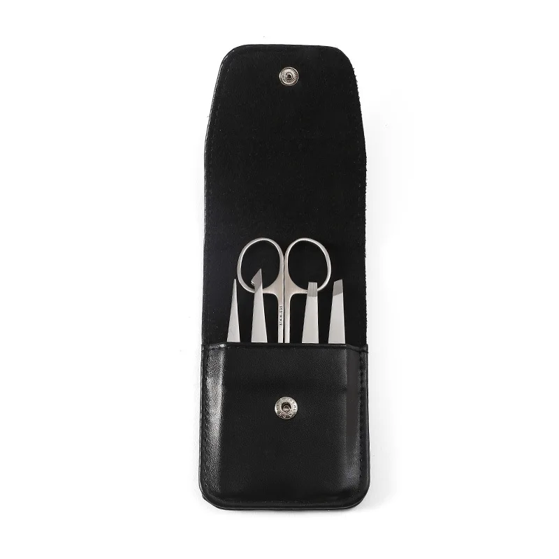 Eyebrow Clip Eyebrow Pliers Black Eyebrow Tweezers Stainless Steel Eyebrow Clip Eyebrow Trimming Tool Flat Eyebrow Pointed Clip
