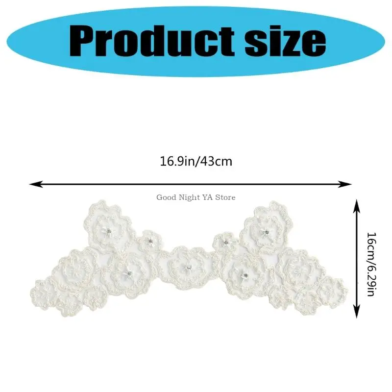 Glinsterende lovertjes mesh naaien op stof applique borduurwerk bloempatches voor ambachtelijke project mode kledingstuk