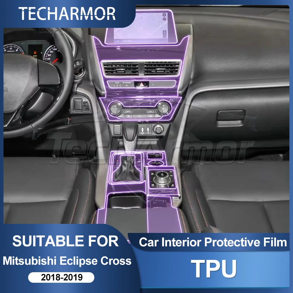 Auto-Innenraum-TPU-Schutzfolie, kratzfeste Folie für Mitsubishi Eclipse Cross 2018–19, Auto-Schutz-Anti-Reiß-Aufkleber, Zubehör