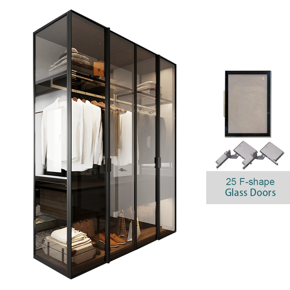 MT-HFMW01 Lazy Person's Large Aluminium Alloy Modular Foldable Shelves Movable Clothes Hanging Wardrobe Drawers Workshop