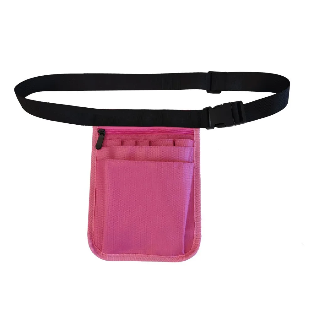 

New Multi Pocket Nurse Organizer Bag Lightweight Zipper Waist Bag Work Pocket Nurse