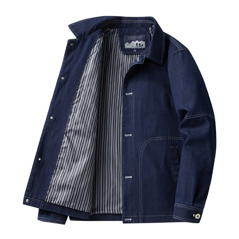 

Men Spring Autumn Fashion Trend Washed Jacket Men Lapel Casual Outdoor Coat Men Versatile Daily Wear Windbreaker Classic Jacket