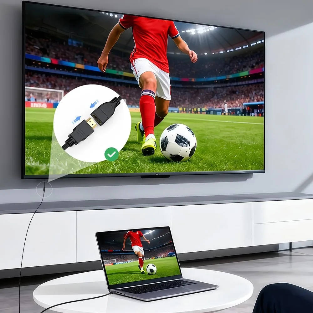 1/2 szt. Kabel przedłużający HDMI 2.0 4K HDR, męski na żeński, szybki kabel przedłużający do PS5, Xbox Series X/S, monitora PC, telewizora — zdjęcie produktu 3
