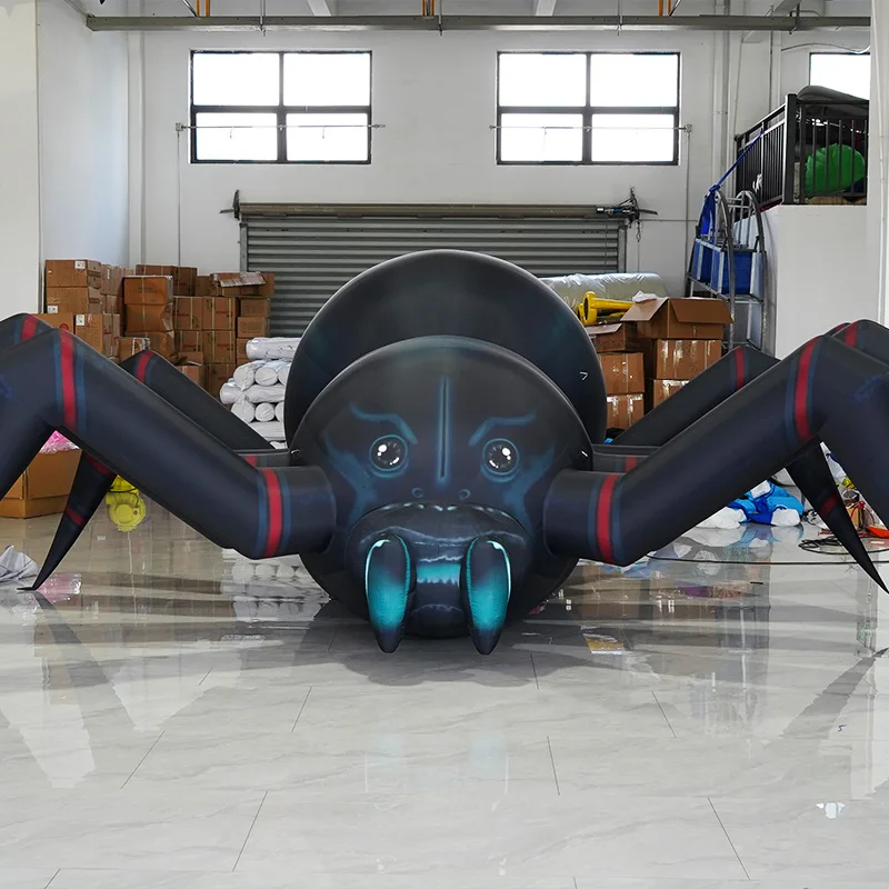 Giant Halloween Inflatable Model Black Spider For Halloween Outdoor Party Event Yard Decoration