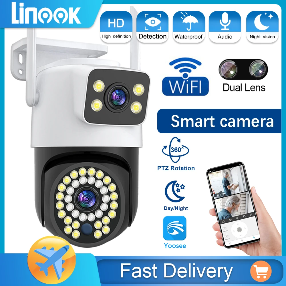 linook yoosee sem fio ao ar livre impermeavel ip camera de seguranca 8mp 4k ptz home connection wi fi 01