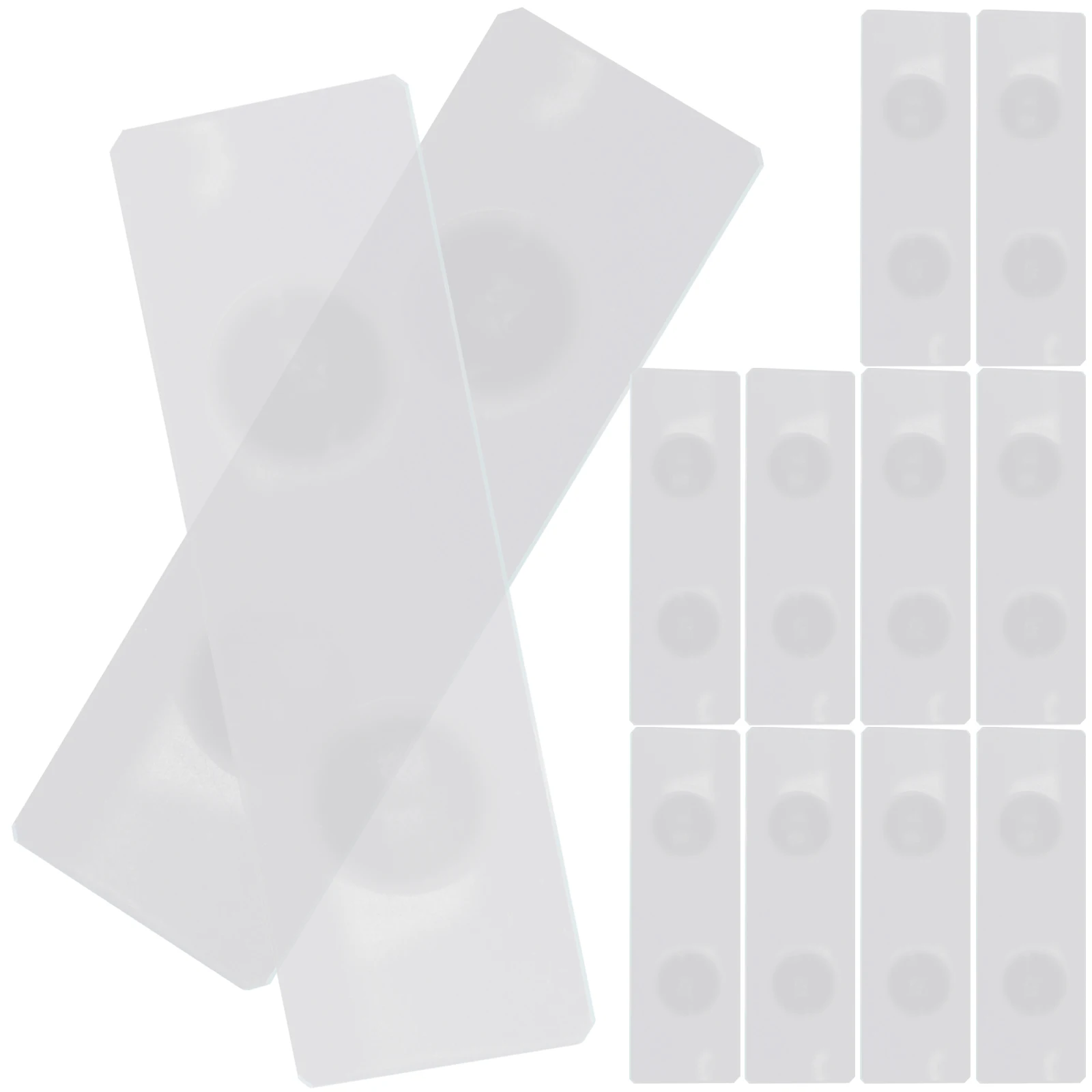 

50 pcs Double Concave Microscope Slides Frosted Glass for Aquatic Specimens Lab Use Stable Performance Practical Teaching