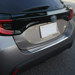 For Toyota Yaris 2020 2021 Stainless Steel outer Rear Bumper Protector Sill Trunk Rear guard plate Cover Trim accessories