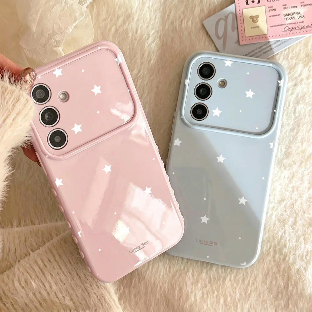 Phone Case for Samsung Galaxy A56 A55 A54 A37 A36 A35 A17 5G A16 A15 A07 A06 4G Cases Lucky Star Five-pointed Stars Fresh Style
