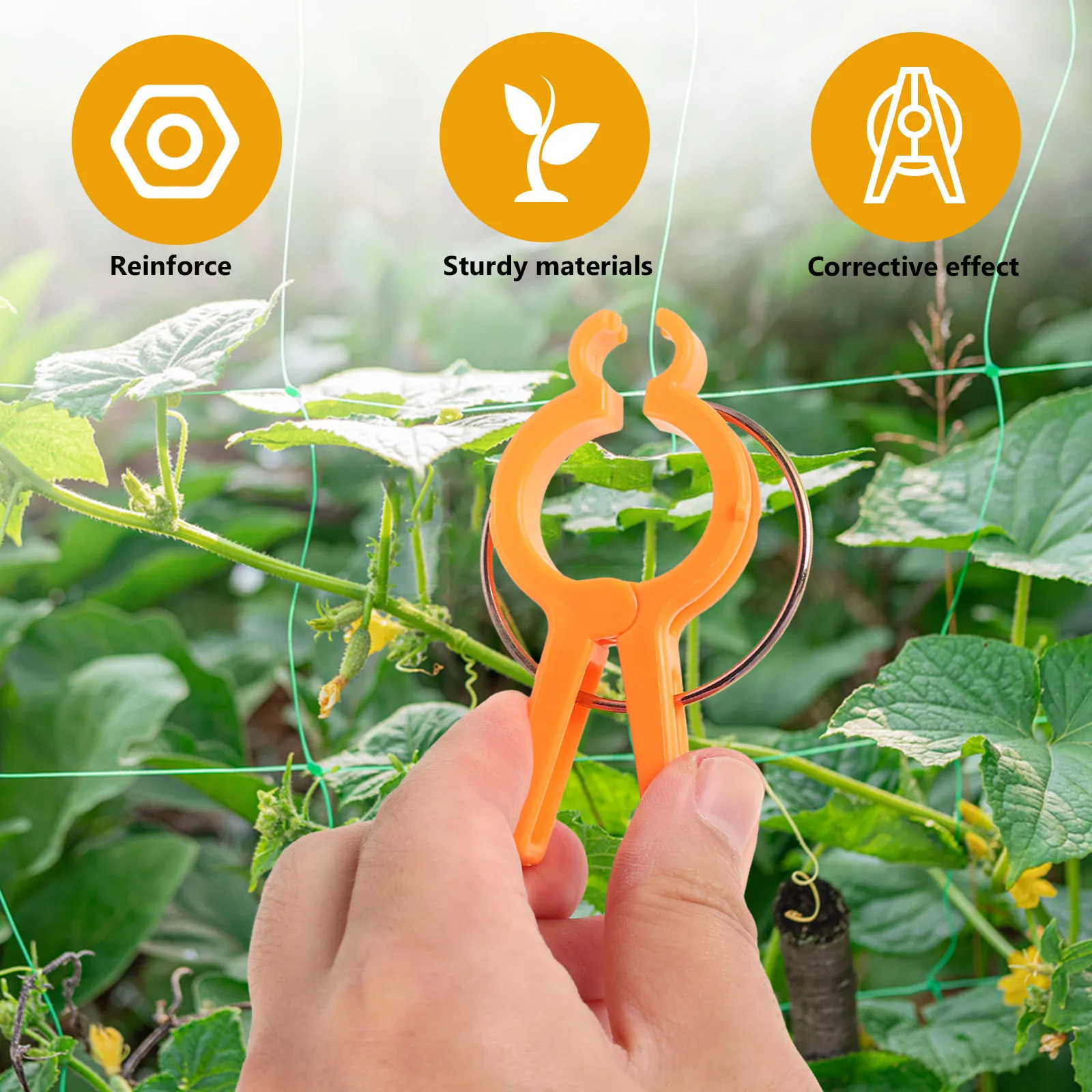 12Pcs Tomato Support Clips Snapping Joints Easy Attach Remove Flexible Safe Plant Fixing Clamps Garden Tools Plant Clip