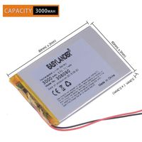 3.7V 306090 286090 3000mAh Rechargeable Lithium Li-ion Polymer Battery 356090 406090