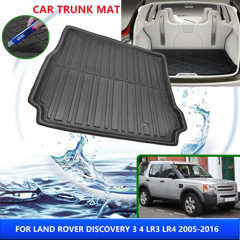 Car Rear Trunk Mat For Land Rover Discovery 3 4 LR3 LR4 2005~2016 2010 2011 High Temperature Resistant Storage Carpet Accessorie