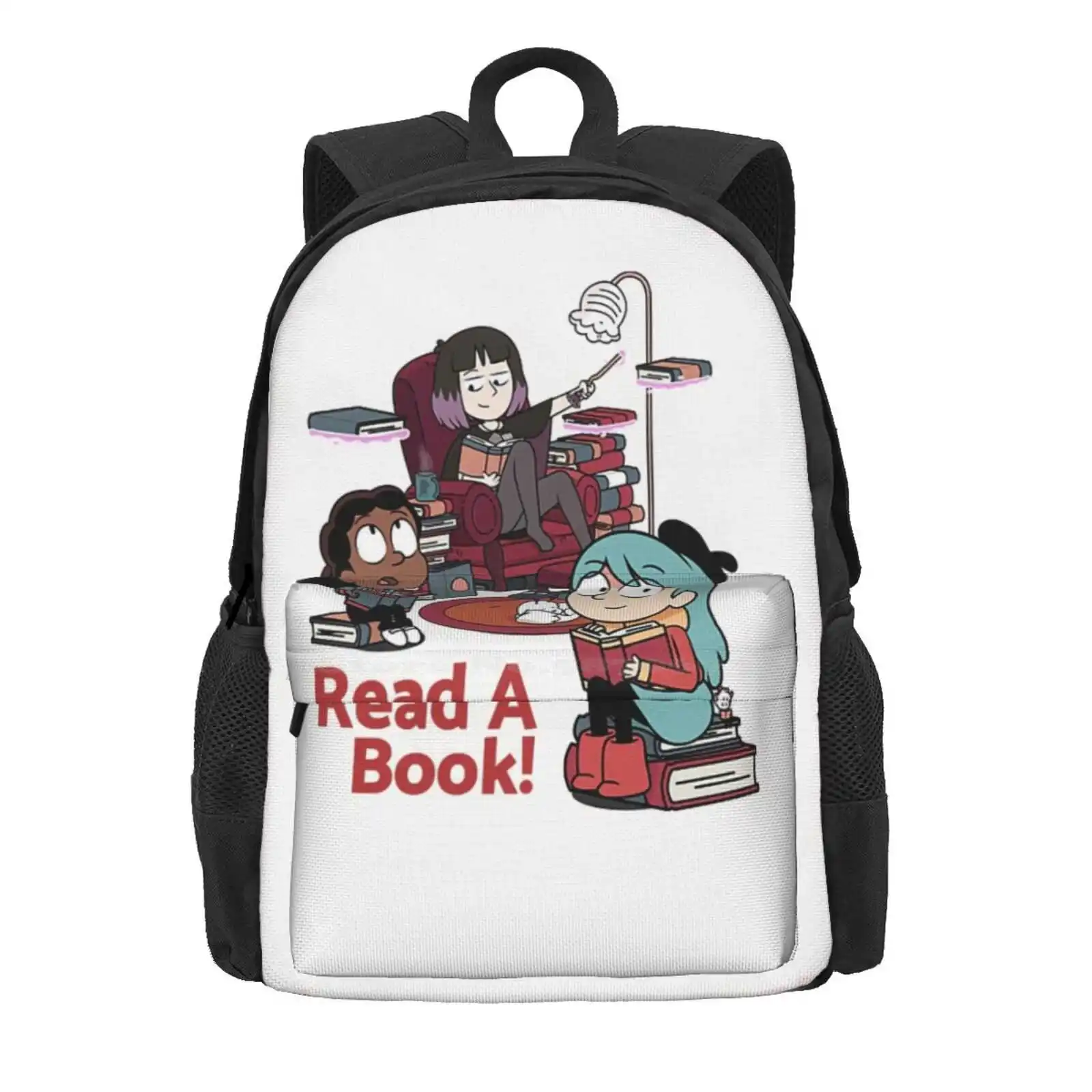 Books Are An Adventure Hot Sale Schoolbag Backpack Fashion Bags Read A Book Kaisa And Twig