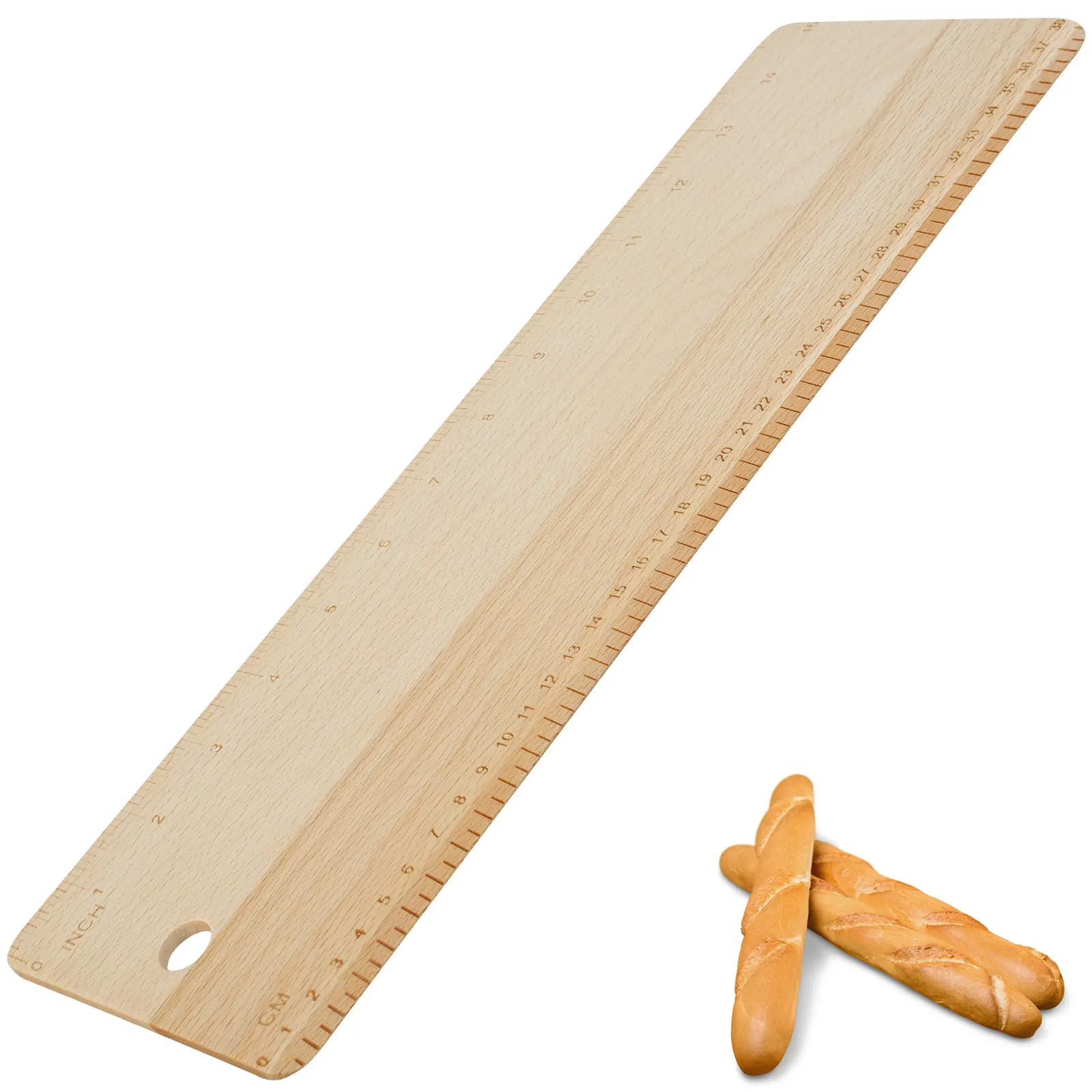 Bread Transfer Peel Beech Bread Flipping Board Hanging Bread Peel 15×4.7×0.2 Inch French Bread Flipping Board Easy to Use Bread