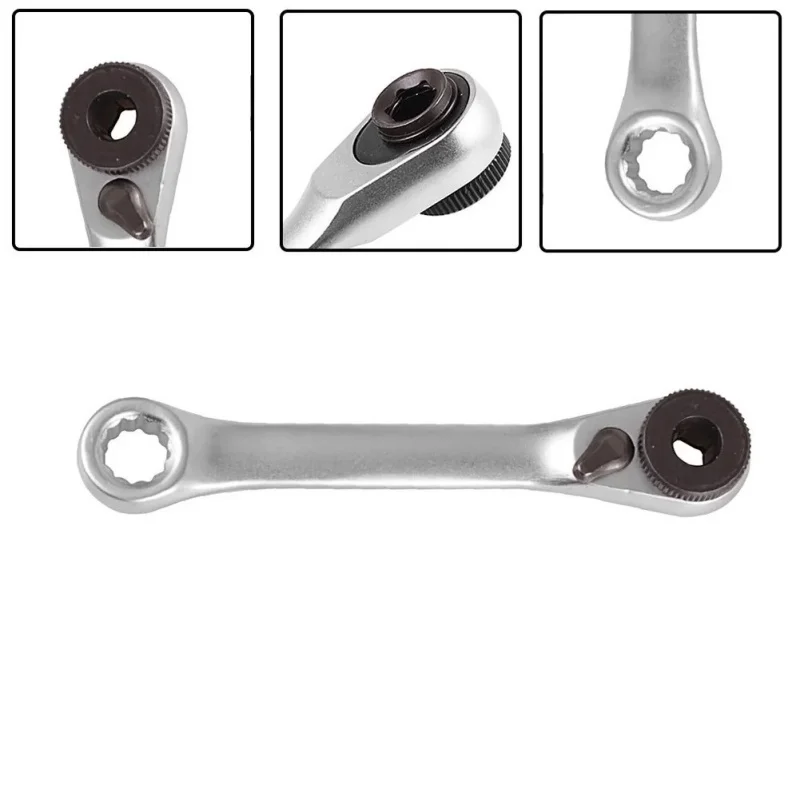 

Mini treble 1/4 inch flying C-batch head plum blossom dual-purpose model 2-in-1 Ratchet Wrench Quick Wrench