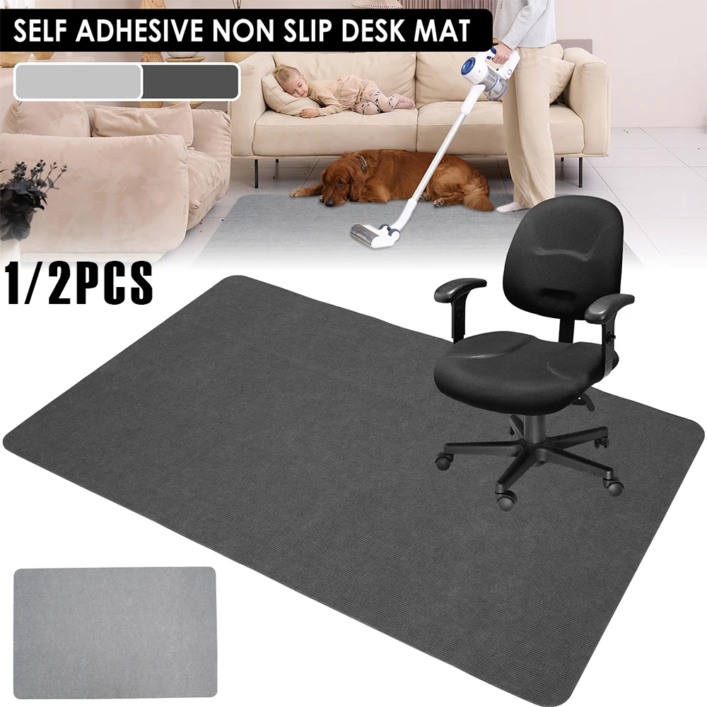 1/2szt Mata na krzesło biurowe 90x140cm Antypoślizgowa mata na krzesło biurowe Ochraniacz na podłogę z twardego drewna Poliester pod biurkiem Dywanik na płyta domowa Podłogi