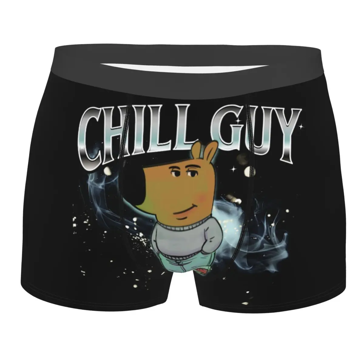 

Крутые забавные мемы на заказ Just A Chill Guy, боксеры для собак, шорты, мужские трусы, дышащие трусы, нижнее белье