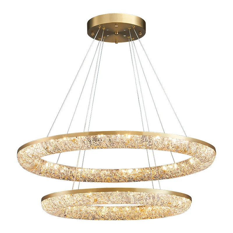 

Modern simple main light All copper living room chandelier Commercial atmospheric Italian dining room light