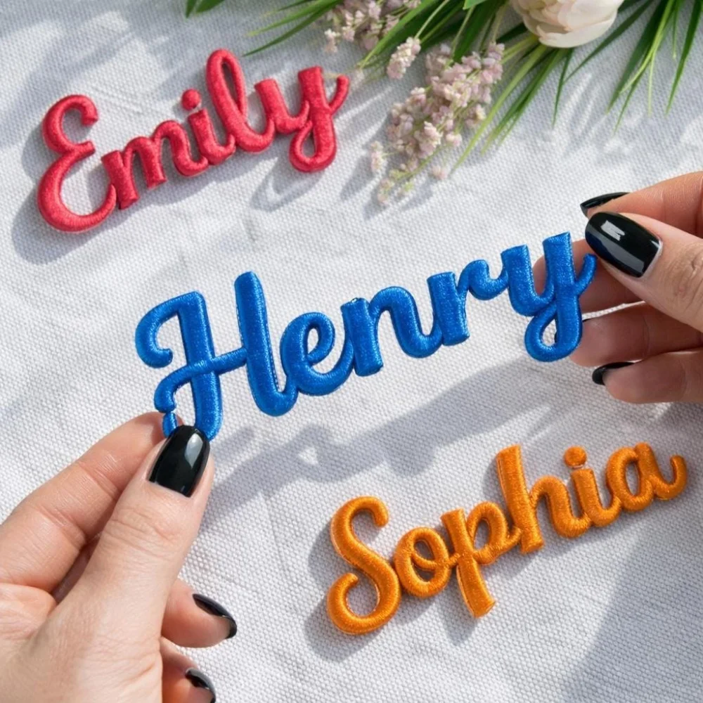 Custom Name Embroidered Patch 5.7cm Height Personalized Sew‑On Name Applique For Clothing Bag Jacket DIY Decoration - view 3