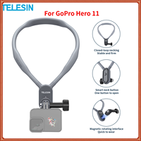 TELESIN Magnetic Neck Hold Bracket for GoPro Hero 11 10 9 8 Insta360 GO 2 DJI OSMO Action2 Camera Neck Holder