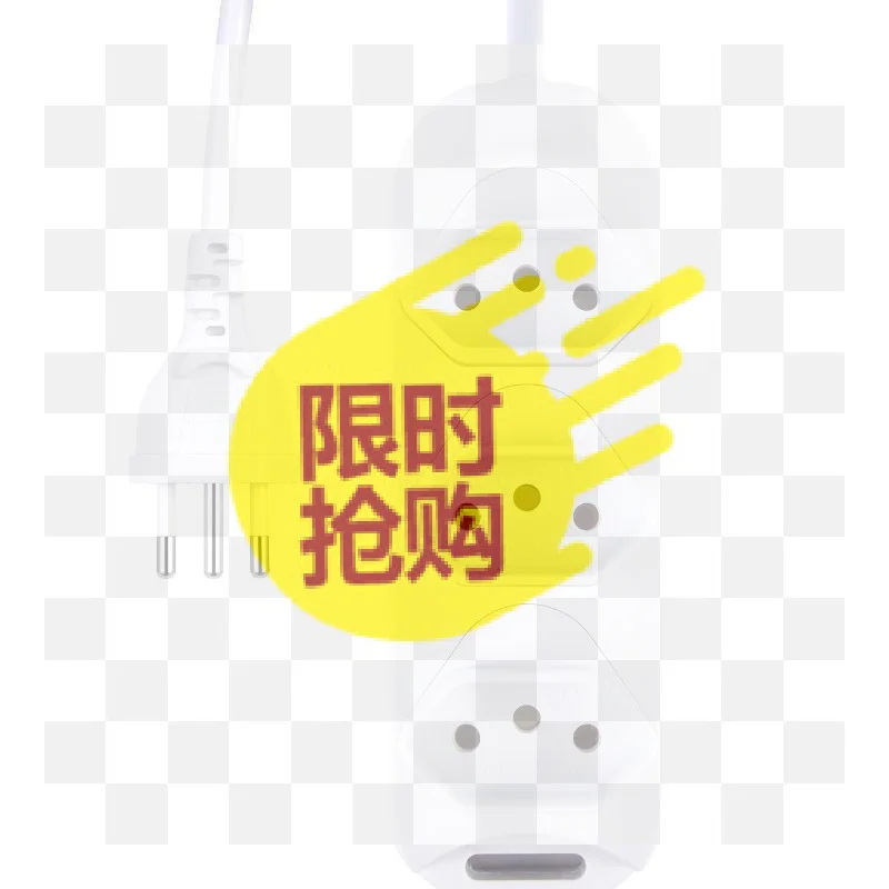 【BA】3 Outlet Type L Power Strip Fireproof ABS Shell 250V 10A Rating Perfect For Home Office Travel Daily Use
