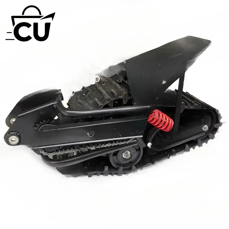Snowy Two-Wheel Off-Road Motorcycle Accessories Sled Board N Track Wheel Assembly, Rubber Track